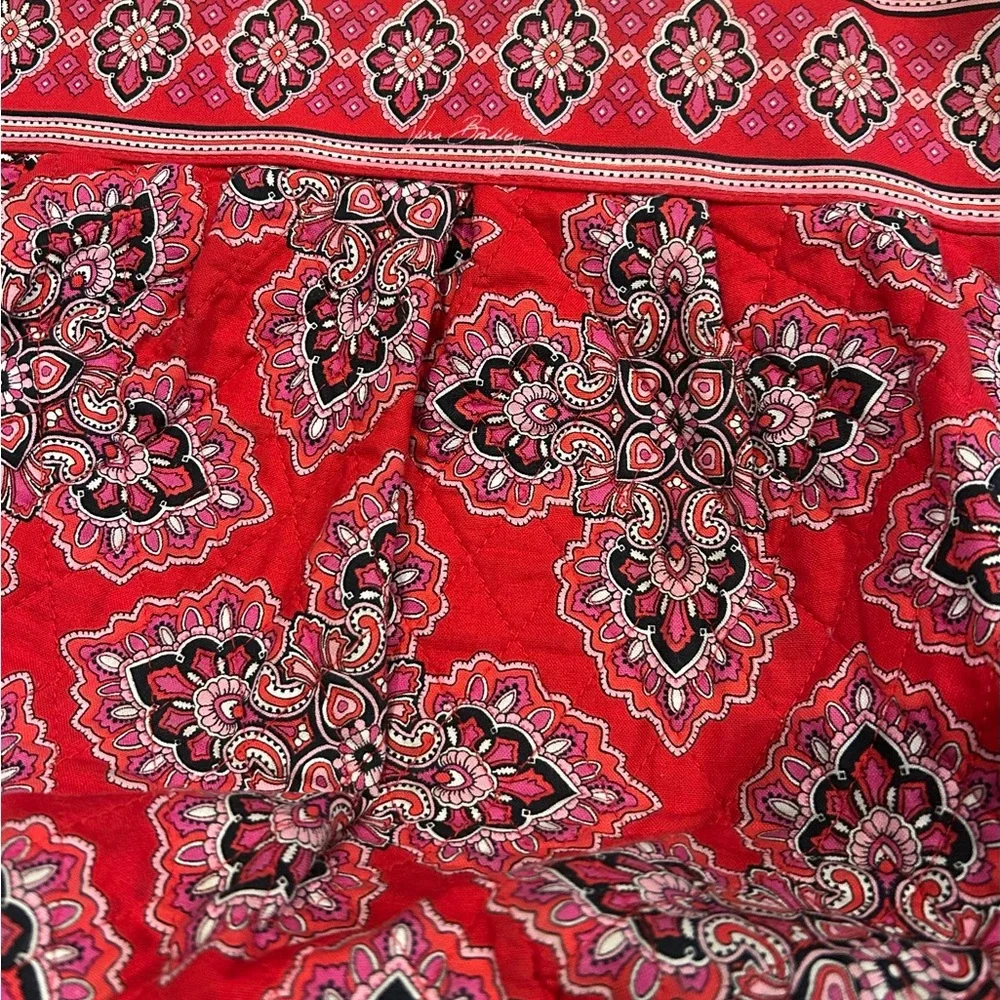 Vera Bradley Shoulder Bag Purse Frankly Scarlett Red Paisley Wallet Matching Set